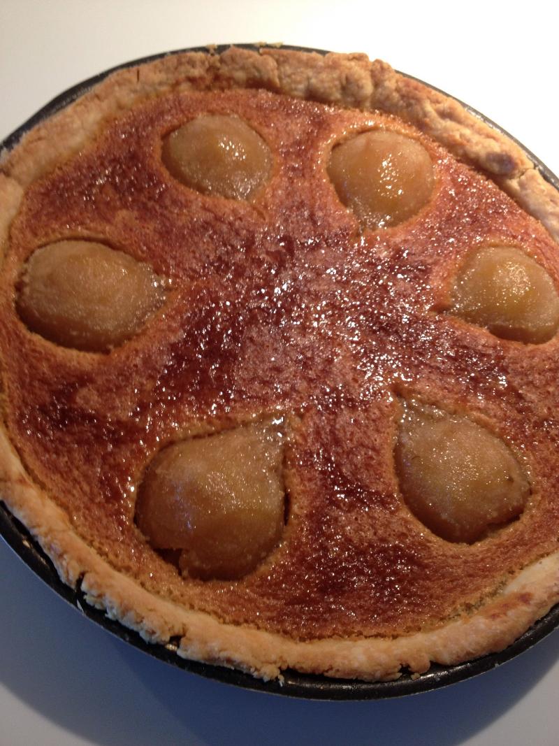 Tarte amandine aux poires - Photo de Christine Rondeau - 101Pairing.com