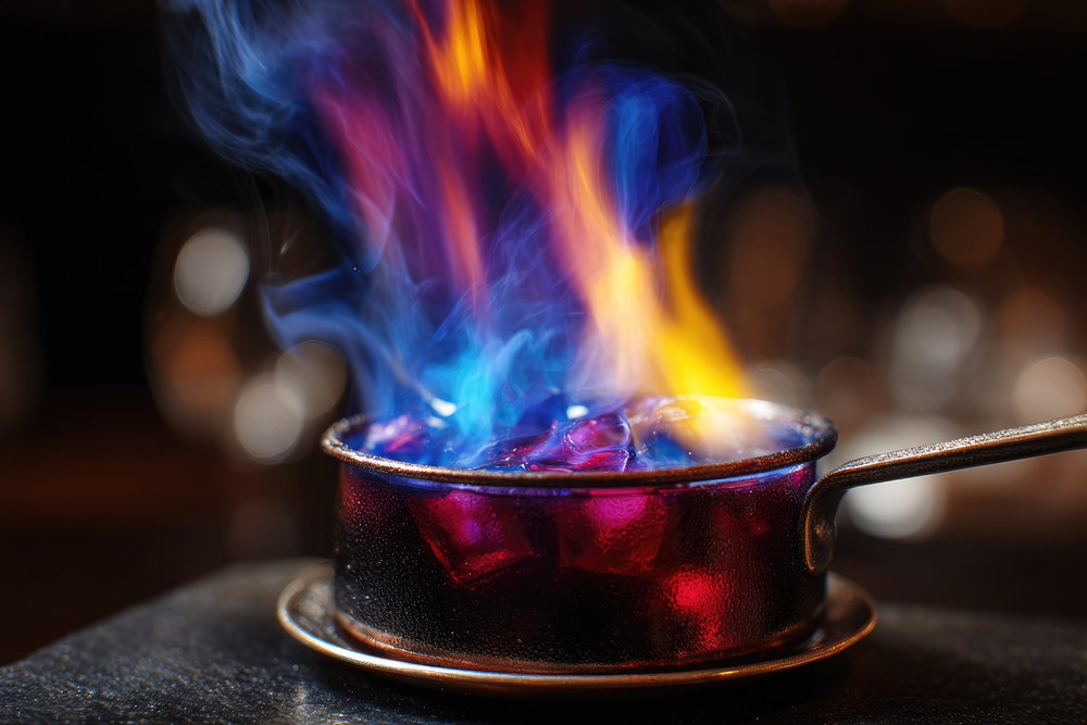 Cerises flambées au kirsch