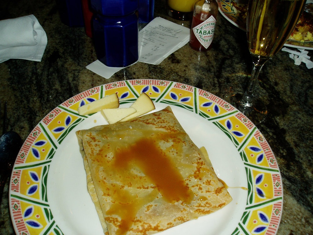 Crêpe à la confiture d'abricot