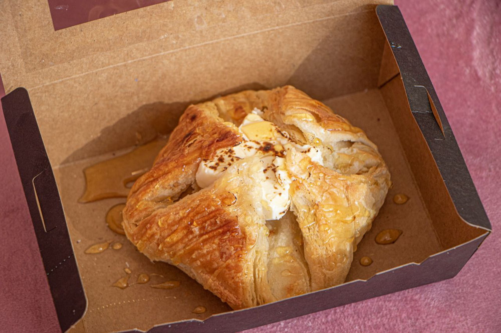 goat cheese and honey puff pastry