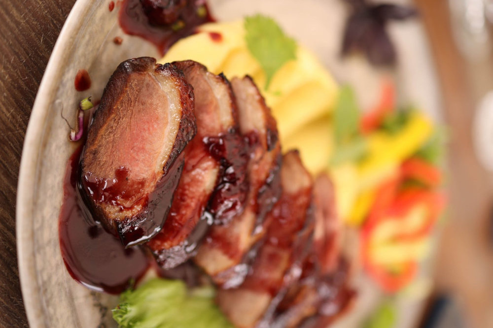Magret de canard à l'ananas
