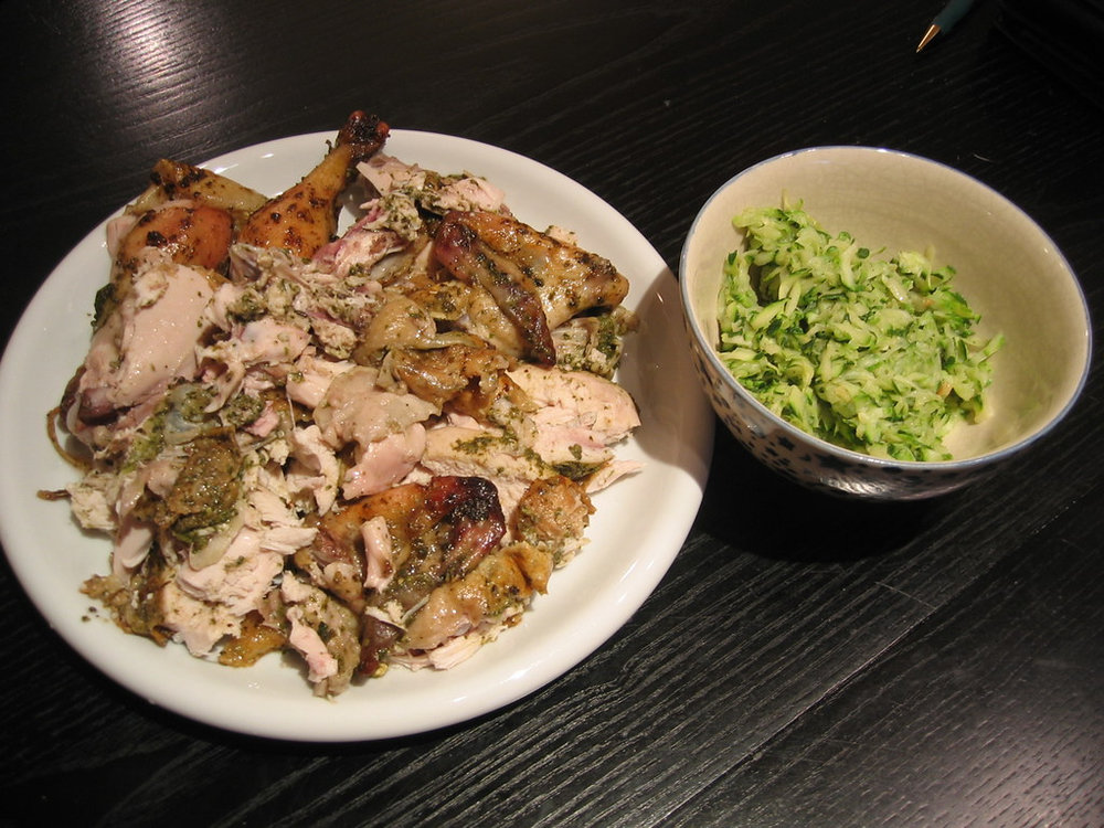 Poulet aux courgettes