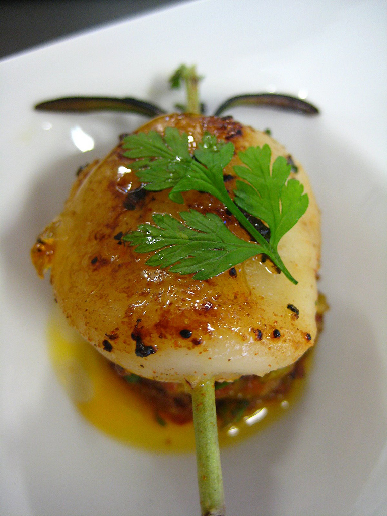 Coquilles Saint-Jacques à la poêle à l&rsquo;huile d&rsquo;olive - Photo de Joann Choo - 101Pairing.com