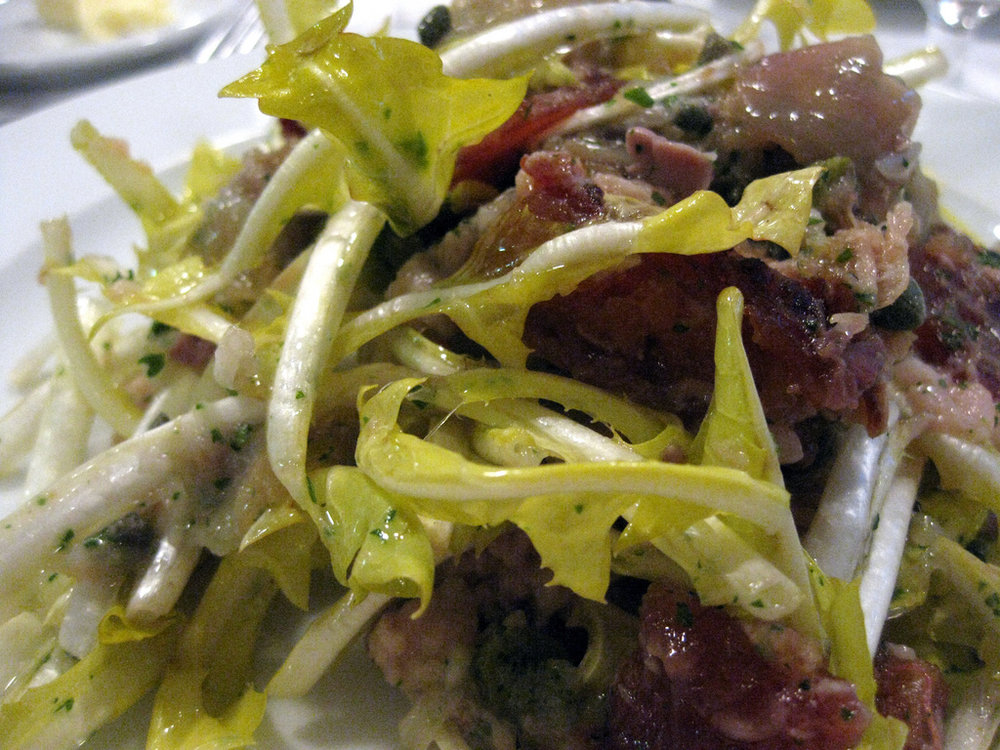 Salade de pissenlit aux lardons