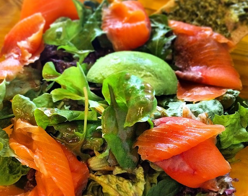 Salade de saumon fumé
