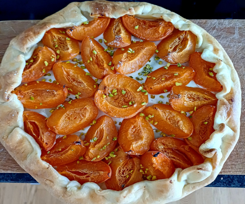 Tarte à l'abricot et à la pistache