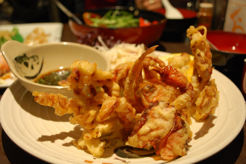 Tempura de crabe