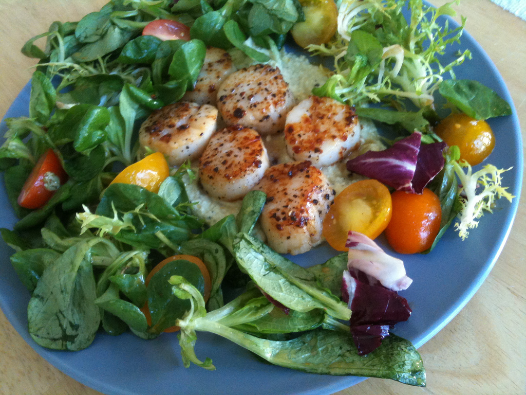 Salade de coquilles Saint-Jacques - Photo de Steve Ganz - 101Pairing.com